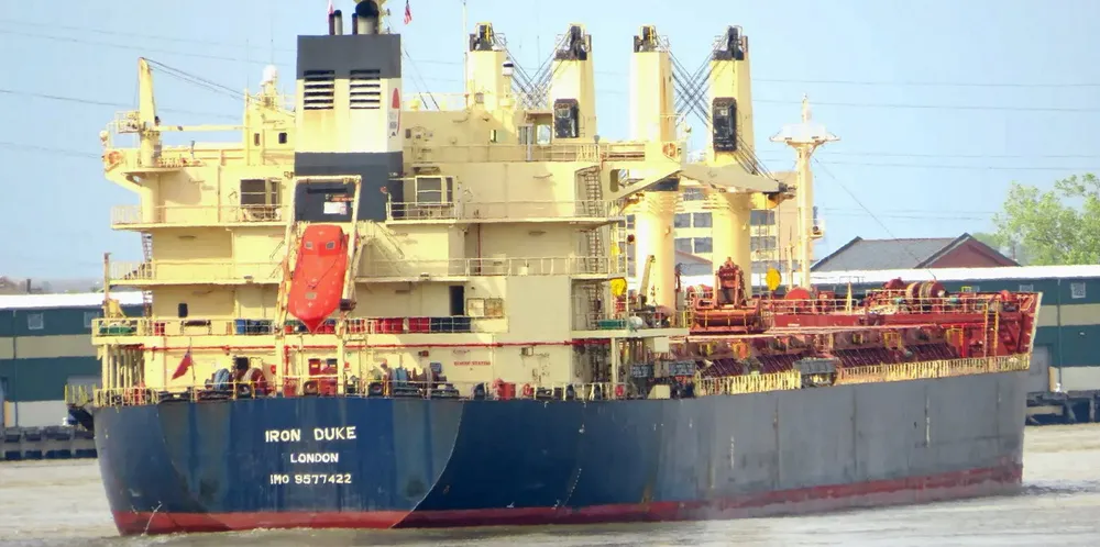 Delta Corp is accused of failing to pay $603,000 in charges due after it delivered the Iron Duke at the end of its charter.