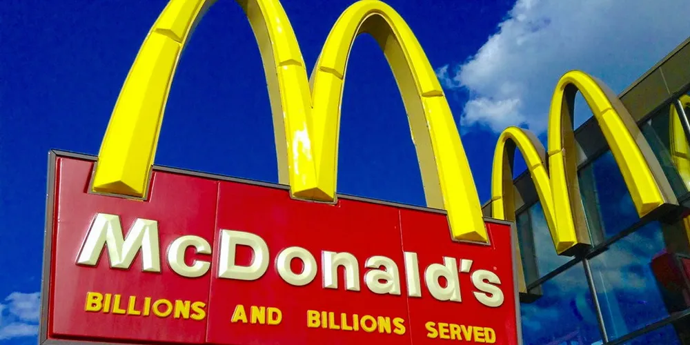 A sign outside a McDonald's restaurant