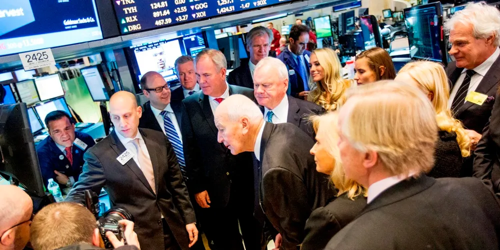 Marine Harvest execs during the official listing on the NYSE on Jan. 28.