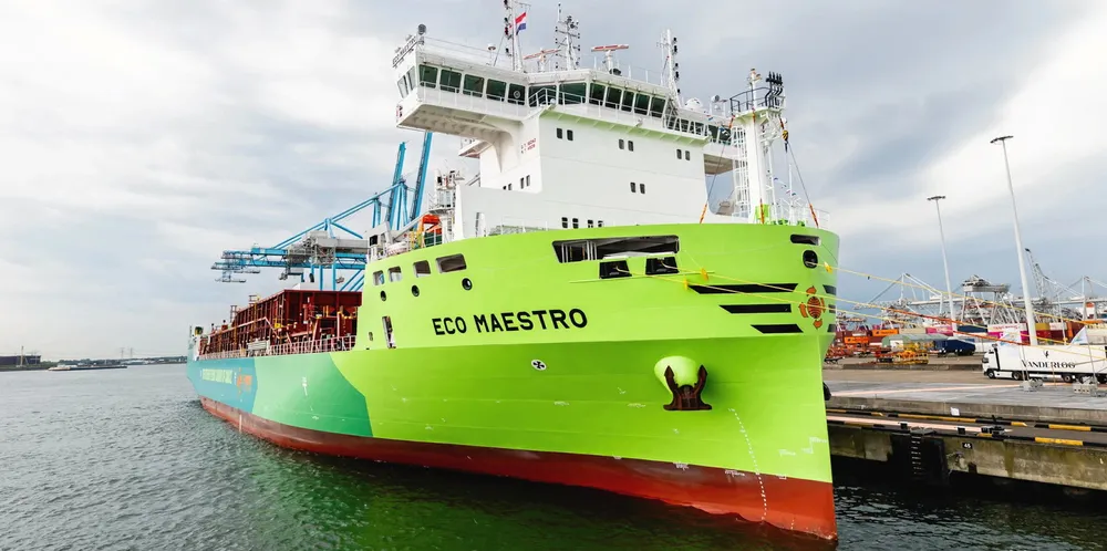 X-Press Feeders’ methanol powered Baltic services begin with the 1,264-teu Eco Maestro (2024) operating out of Rotterdam, with certified green methanol supplied by OCI Global.