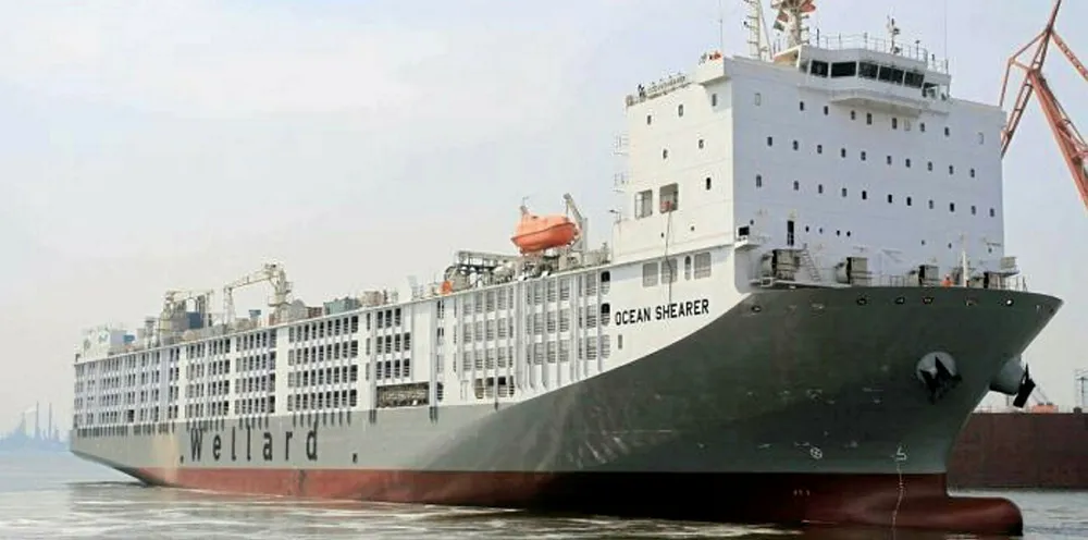 THE OCEAN SHEARER: The livestock carrier was built by Cosco Dalian and can carry 20,000 cattle.