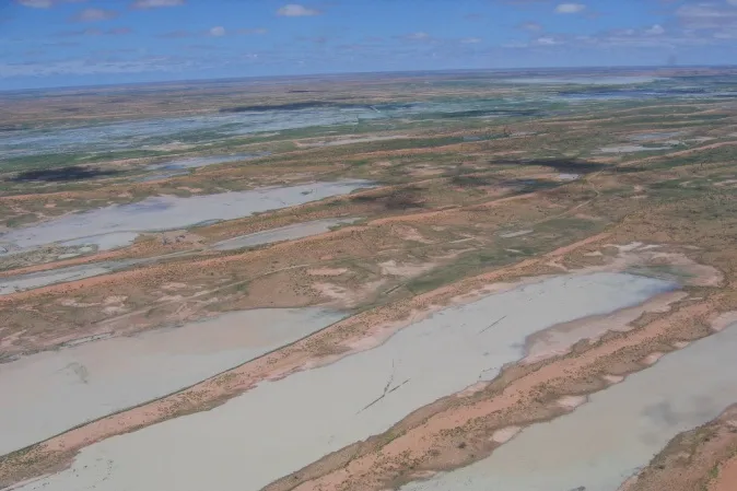 Unaccessible: a March 2010 photo of the flooded Cooper basin in South Australia