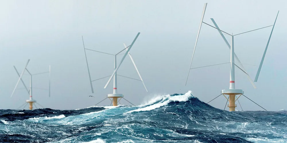 A rendering of a SeaTwirl array.