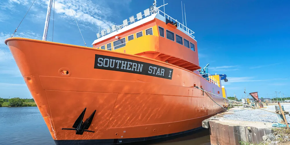 Omega Protein's new Southern Star is bound for Uruguay, where it will be used by Cooke Uruguay, a sister division of Omega Protein under Cooke Inc., to fish for red crab (Chaceon Notialis).