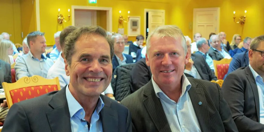 EU-fiskernes talsmann Gerhard von Balsfort deltok på Fiskebåts seminar på Solstrand der han og administrerende direktør i Fiskebåt, Audun Maråk, holdt innlegg om Brexit.Foto: Nils Torsvik