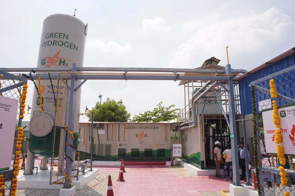 The green hydrogen production site for Torrent Power's H2 blending project