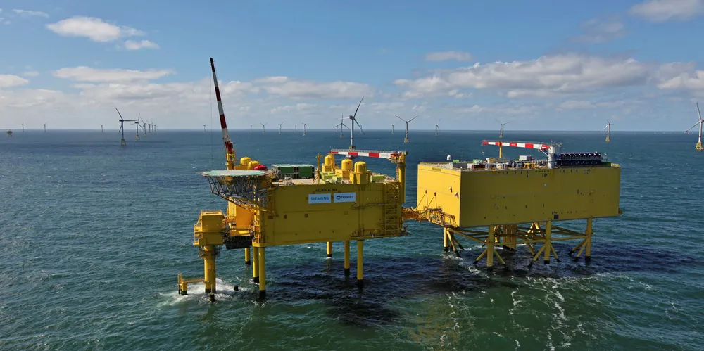 TenneT's HelWin alpha and beta platforms in the German part of the North Sea