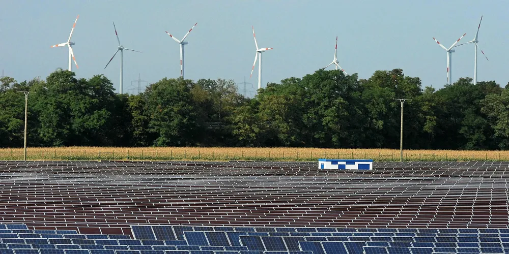 Wind and solar side by side in Germany.
