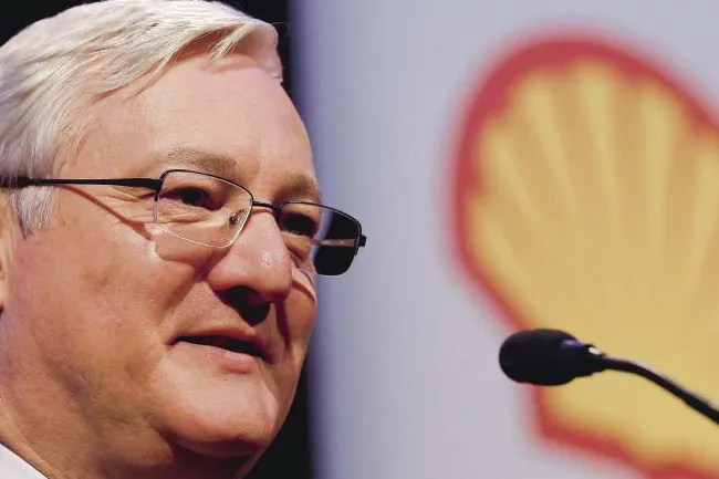 Out the door: Shell chief executive Peter Voser has elected to retire in the first half of next year