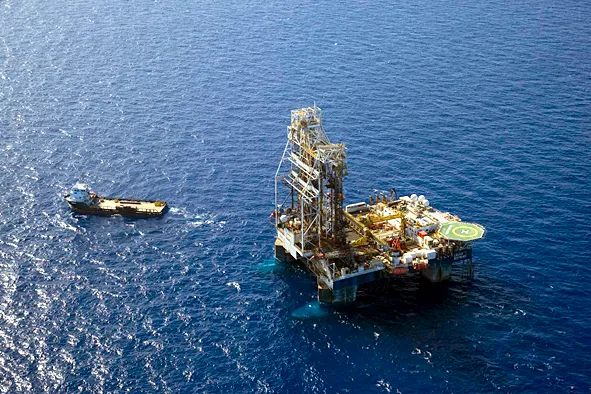 Sedco Express on location at the 16 trillion cubic foot Leviathan gas discovery off Israel. Sent Maarch 2011. Source: Delek