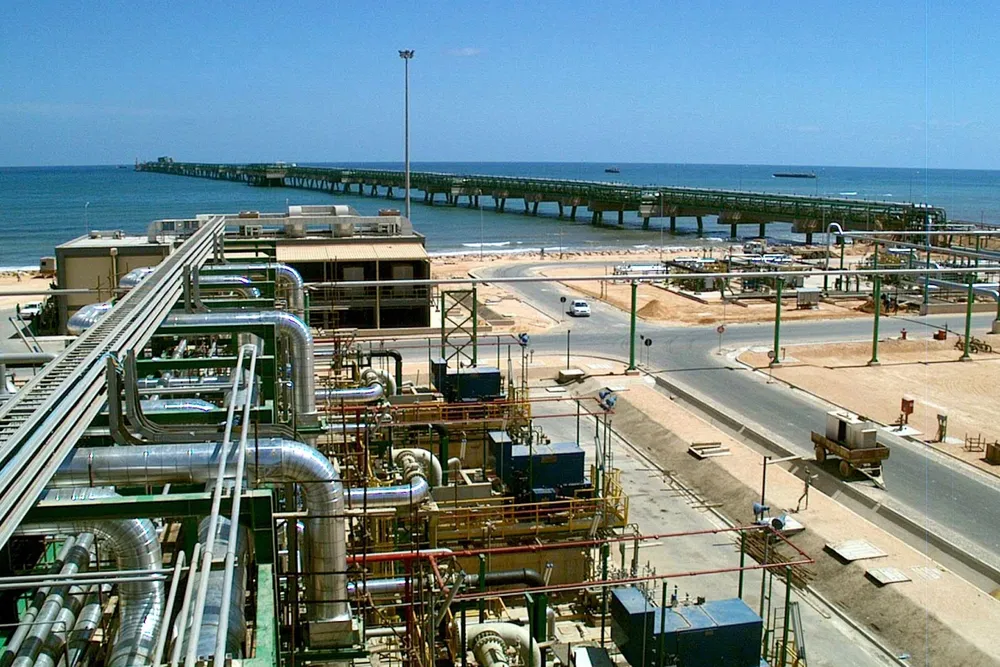 Exports imminent: a gas compressor station at Mellitah, near Tripoli, on the route of Eni's Greenstream pipeline to Italy