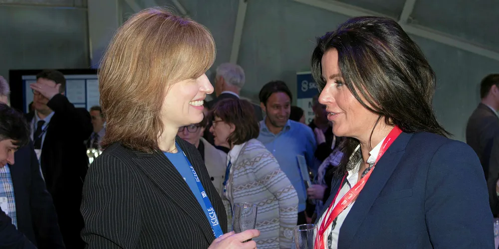 Icicle's Daniela Klimsova (left) with Seafood People's Jorunn Svidal.