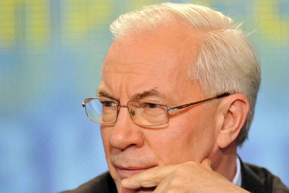 Not happy: Ukraine's Prime Minister Mykola Azarov