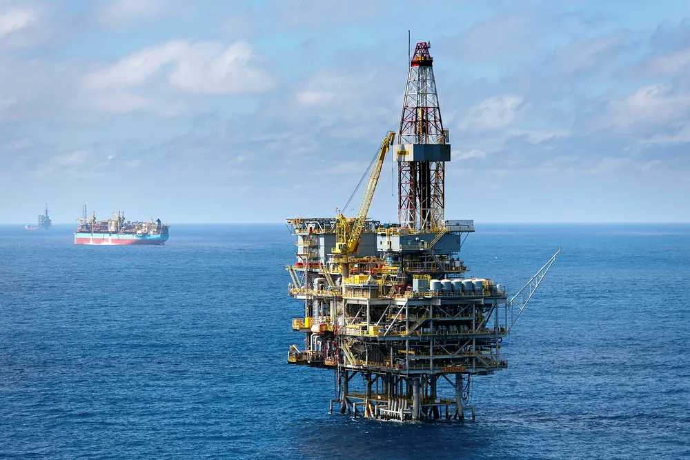 Ready for change: the Peregrino A platform with the Peregrino FPSO in the background