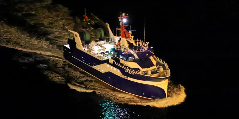«Svenør» fotografert på sin første tur hjem til Tromsø. Rederiet håper å være i fiske med båten i løpet av kort tid.