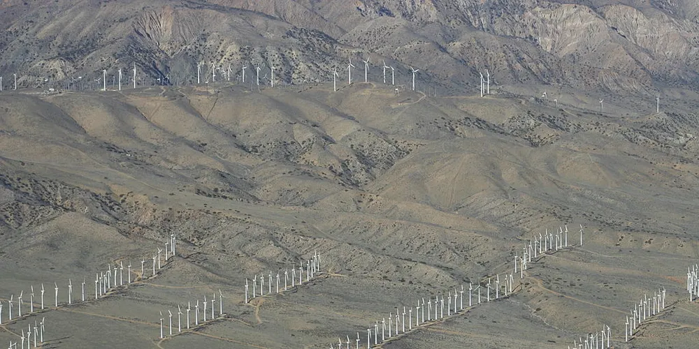Part of the Tehachapi Wind Resource Area where the battery storage facility is located.