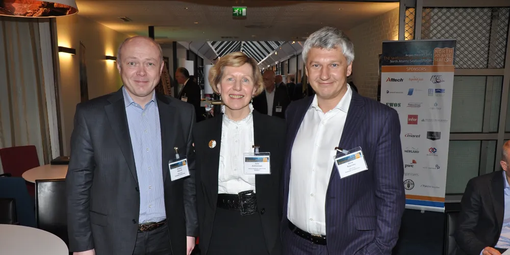 Defa Group CEO Andrej Aljejnik, Julia Anthonisen and Chairman Denis Repinskij