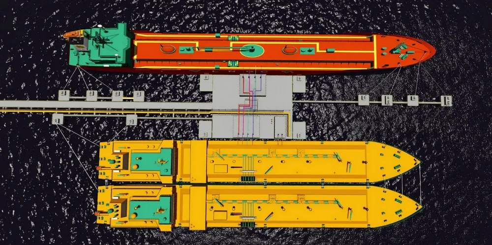 Swan Energy’s original design for its LNG import terminal in India.