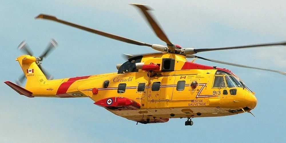 A Canada Coast Guard Cormorant helicopter used in search-and-rescue missions. The scallop vessel Chief William Saulis went down off the coast of Nova Scotia early Tuesday morning.