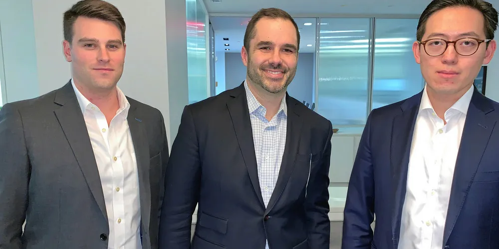 (From left) Webber Research & Advisory's Greg Wasikowski, Michael Webber and Chris Tsung.