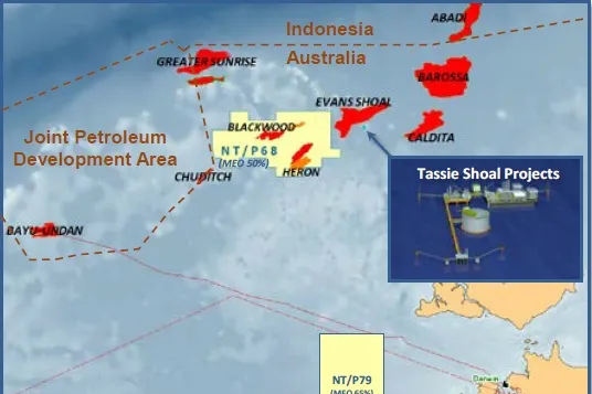 Bonaprte basin: a map showing MEO Australia's new exploration permit WA-488-P off north-west Australia