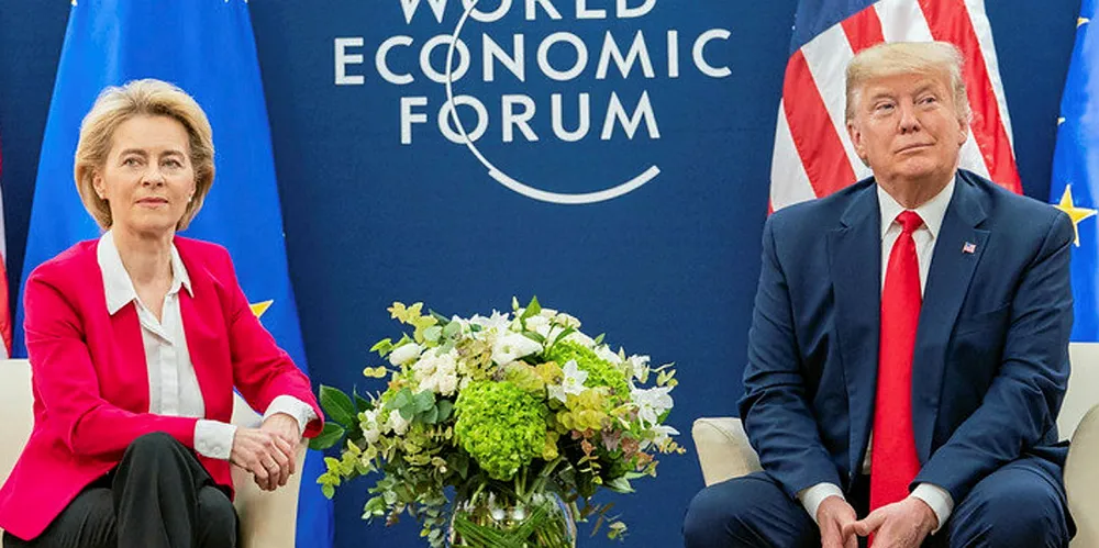 EU Commission President Ursula von der Leyen and US President Donald Trump.