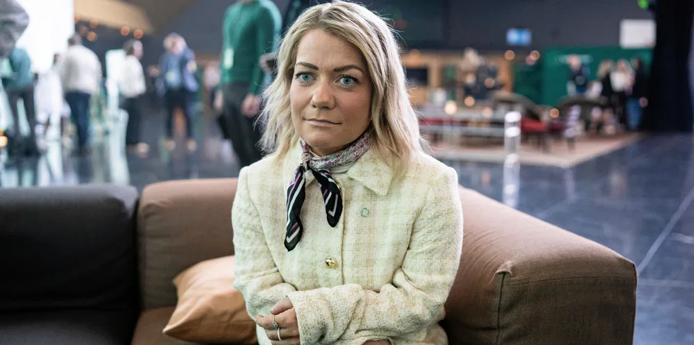 Sandra Konstance Nygård Borch, landbruks- og matminister. Her på Senterpartiets Landsmøte i Trondheim.