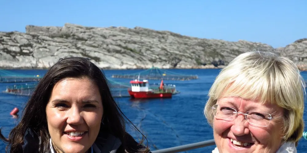 Fiskeriminister Elisabeth Aspaker var vert for den portugisiske ministeren for landbruk og fiskeri, Assuncão Cristas, som besøkte Bergen mandag og tirsdag. Foto: Nils Torsvik