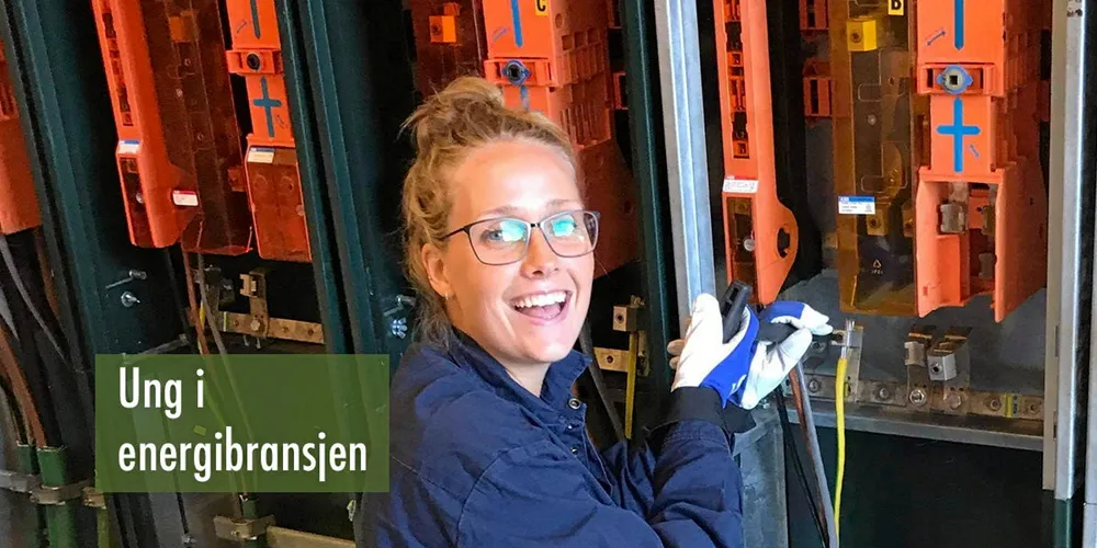 Her er Eva Marie Wilson Østerhus i full gang med sin traineeperiode i Lyse.