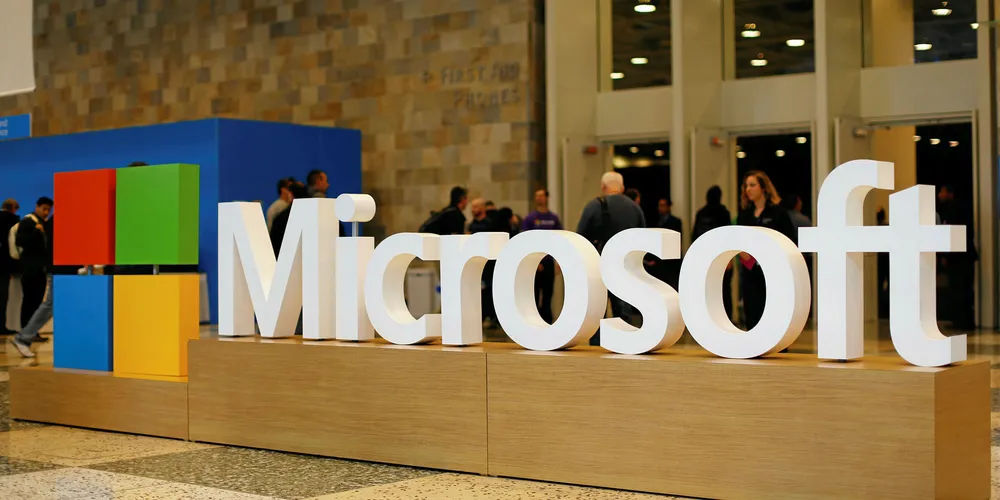 A Microsoft logo.