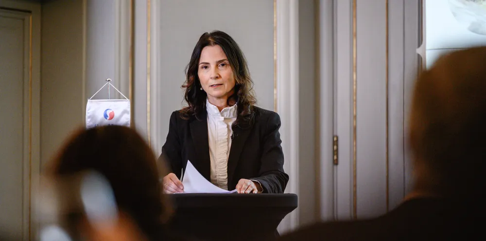 Linda Litlekalsøy Aase begynte som Salmar-sjef forrige mandag. Torsdag presenterte hun selskapets resultater for første kvartal.
