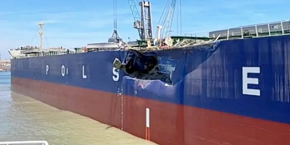 Polish Steamship’s Karpaty after the accident.