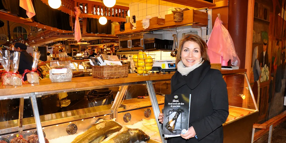 - Skrei er norsk, bare norsk, sier Line Kjelstrup. I 2011 ble hun Norges første fiskeriutsending til Sverige noensinne. (Alle foto: Bent-Are Jensen)