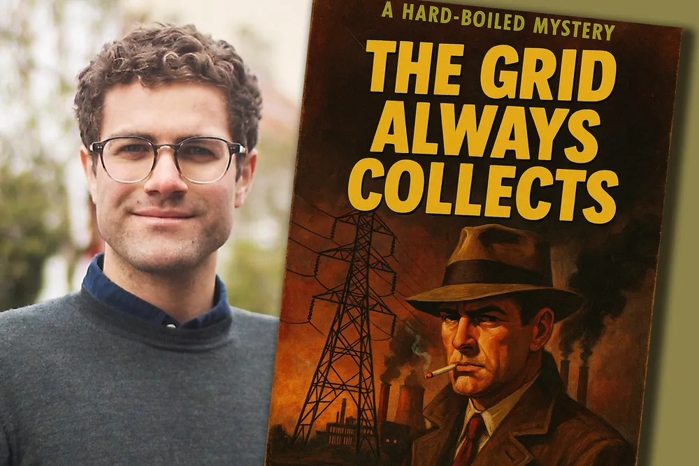 Simon Risanger er ikke bare en av gründerne av Versiro. Han har også sans for Raymond Chandler. Denne fortellingen, i Philip Marlowes ånd, er basert på en sann historie i Europower. 'Bokomslaget' er laget av Risanger selv ved hjelp av Chat GPT.
