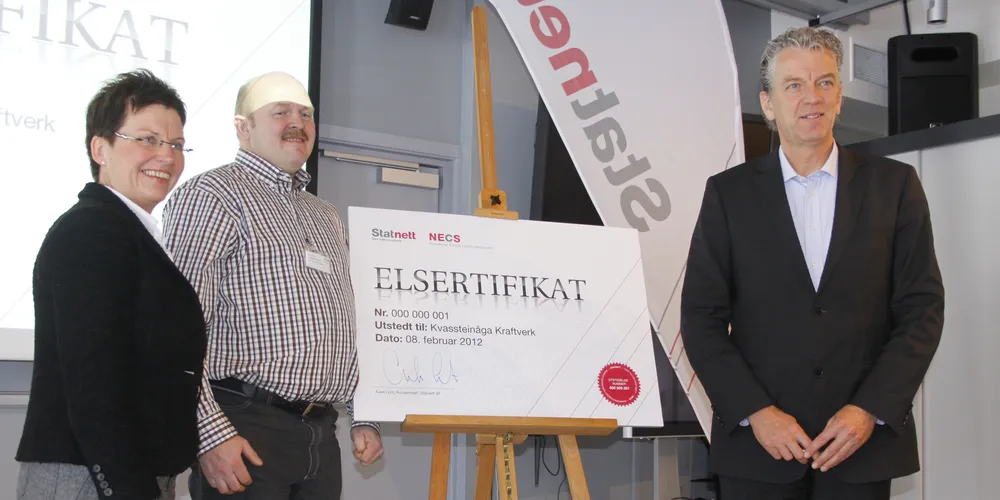 Første elsertifikat utstedt