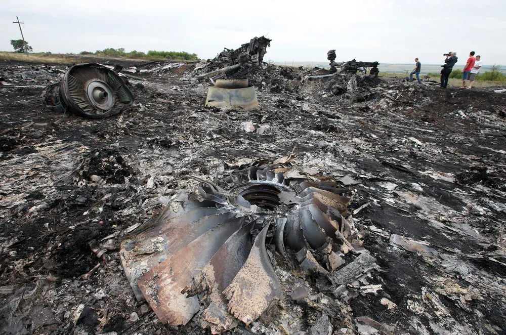 Crash site: of MH17 in eastern Ukraine