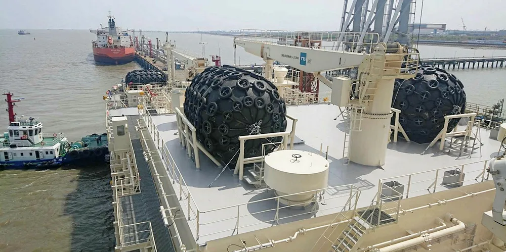 A view from the bridge onboard the Gas Agility.