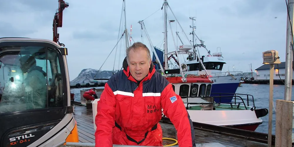 Geir Børre Johansen på Røst Sjømat. Foto: Terje Jensen.