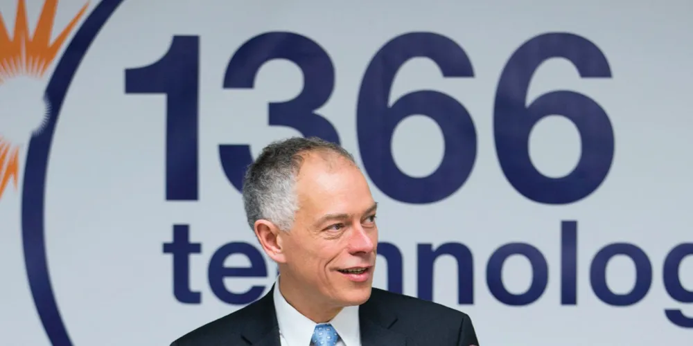 1366 chief executive Frank van Mierlo: 'We think that we can cut the cost of wafers by a factor of three'
