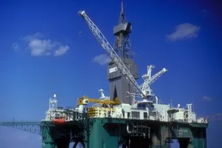 Loligo discovery: the 42/07-01 well was spudded by the semi-submersible Leiv Eriksson, pictured above, in early August