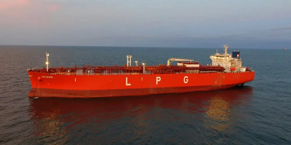 Tianjin Southwest Maritime’s 84,000-cbm VLGC Gas Gemini (built 2017).
