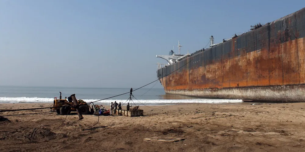 A ship is about to be scrapped in Gadani, Pakistan, where New Shipping is said to have carried out its latest demolition deal.