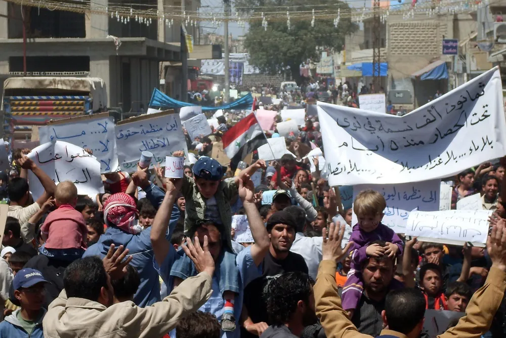 Protests: A pro-democracy movement in the Homs region has been the focus of a crackdown by forces loyal to President Bashar al-Assad.