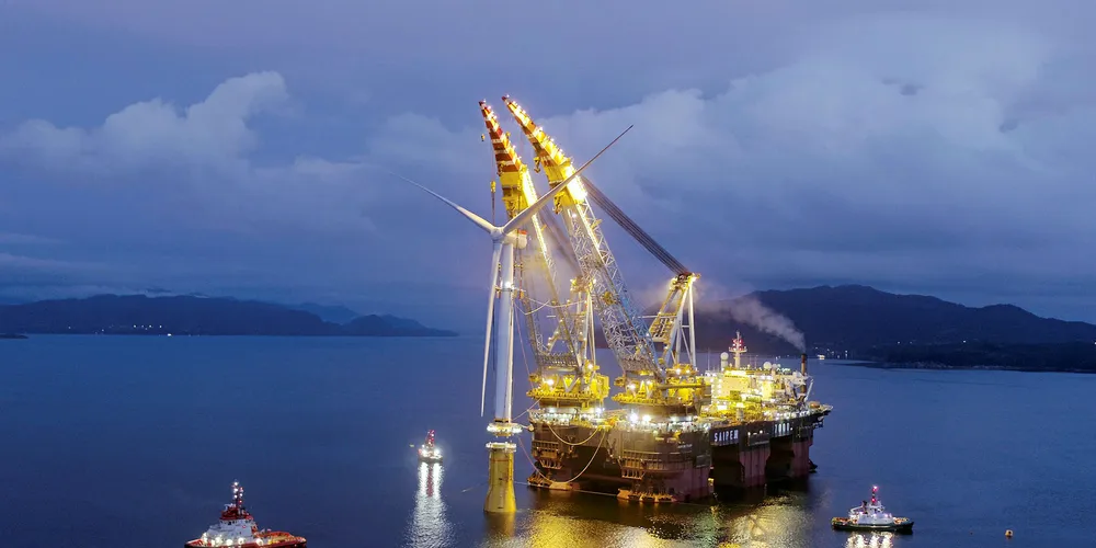 Turbine assembly for Statoil's pioneering Hywind Scotland.