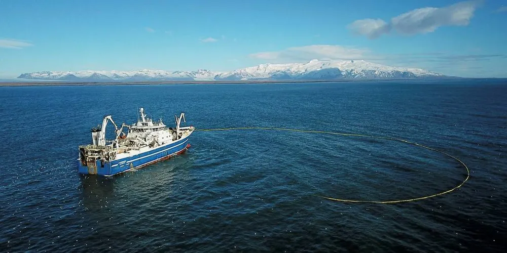 For det meste har de færøyske fiskerne på fabrikkskipet «Norðborg» fisket vest og øst for Vestmannaøyene, sør for Island.Foto: Regin Eyfinnsson Poulson