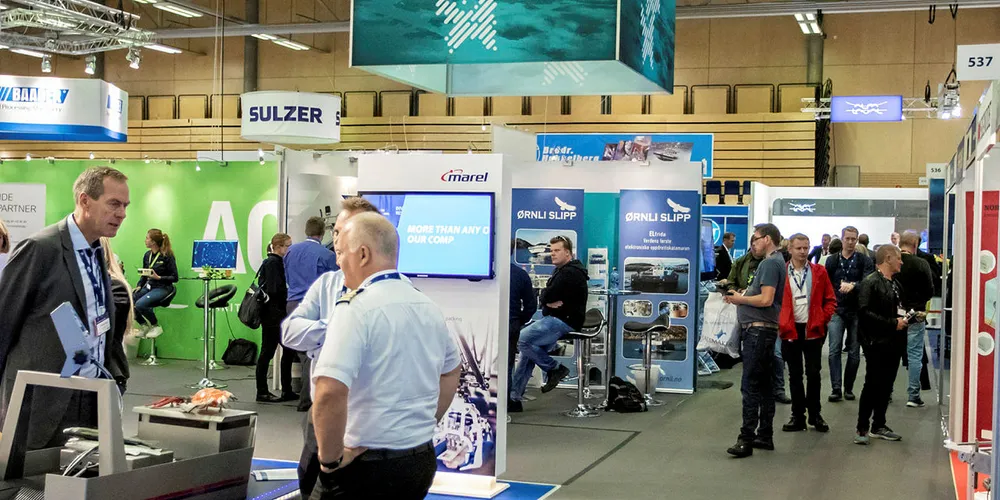 DIGITAL MESSE: Nor-Fishing blir for første gang i historien arrangert digitalt. Her fra messen i 2018.