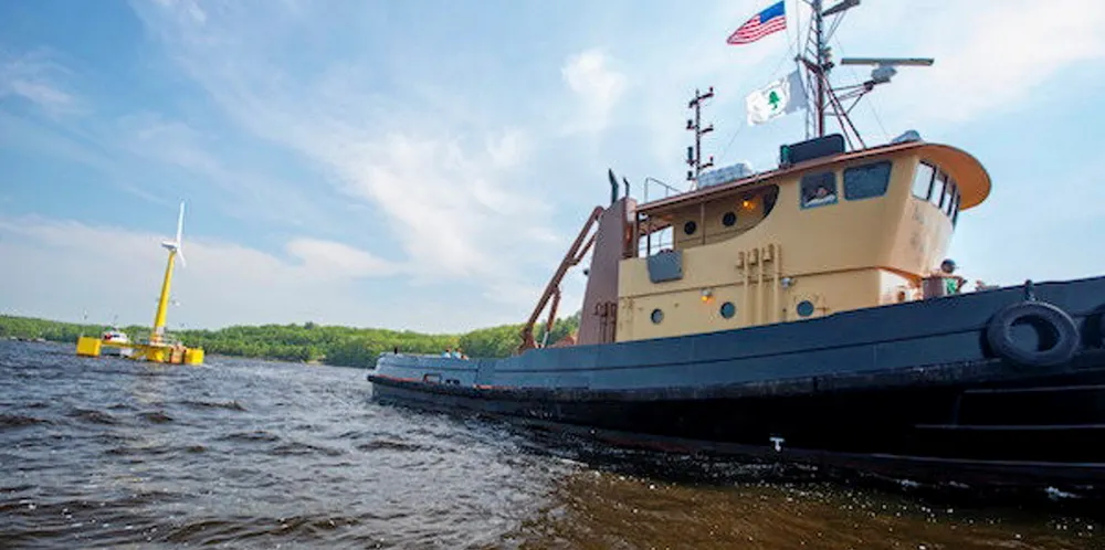 RWE is an investory in the UMaine Aqua Ventus project which wiill install a 12MW concrete version of its VolturnUS concept, seen here during scale prototype tests