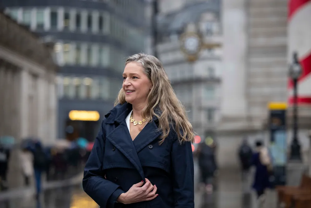 Ida Lerner har takket ja til en ny jobb utenfor Norden og slutter i DNB denne høsten. Her avbildet i London i forbindelse med DNBs kapitalmarkedsdag høsten 2024.
