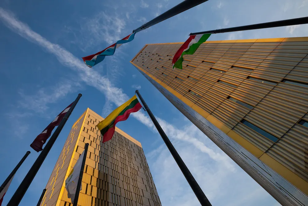The towers of the Court of Justice of the European Union, of which the European Court of Justice is one part, in Luxembourg.