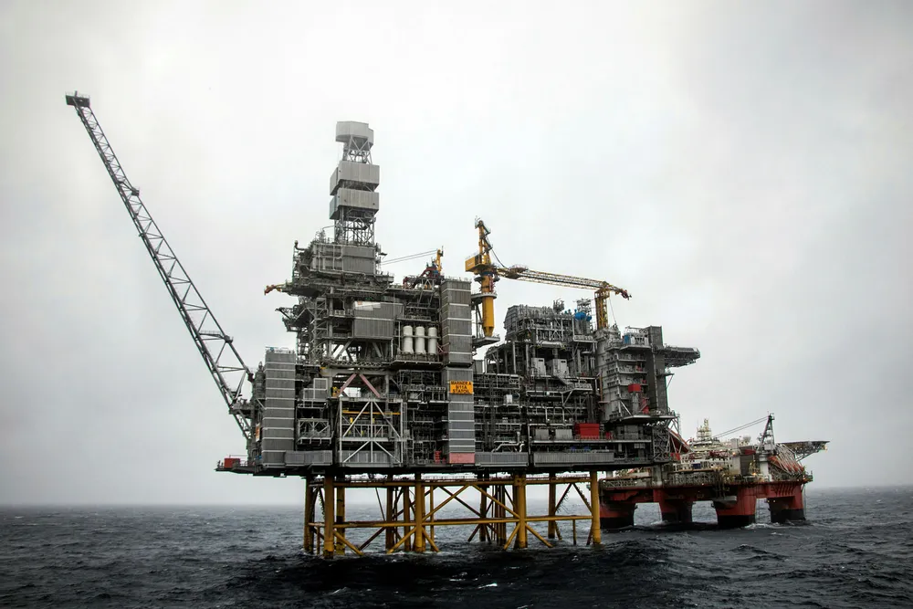 Gangway breach: Statoil's Mariner platform Photo: STATOIL